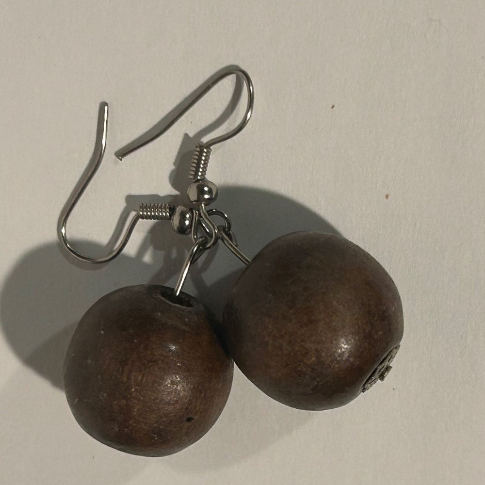 Wood Bead Earrings